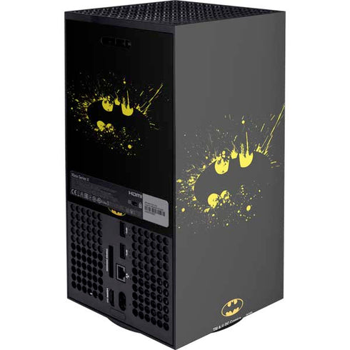 DC Comics Batman Logo Yellow Splash XBox Series X Digital Edition Console Skin